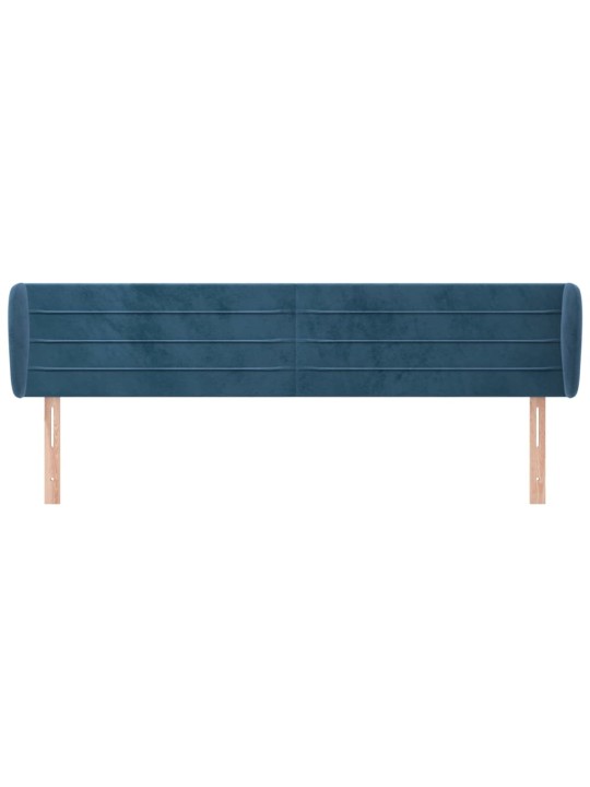 Voodipeats servadega, tumesinine, 183x23x78/88 cm, samet