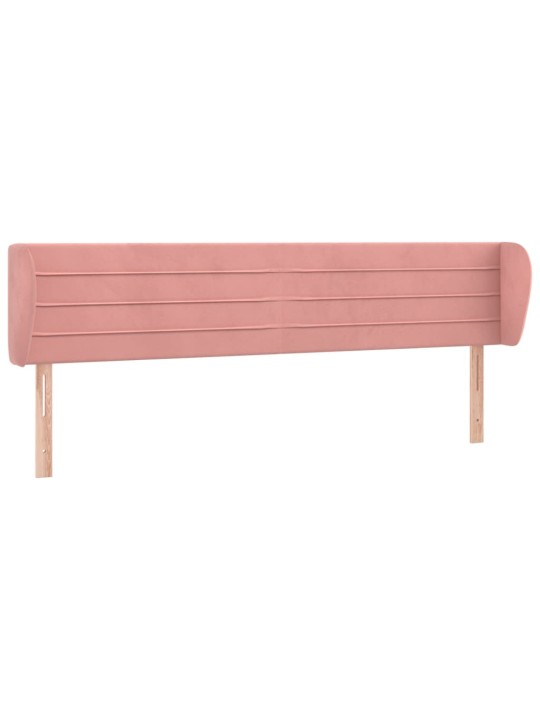 Voodipeats servadega, roosa, 183x23x78/88 cm, samet