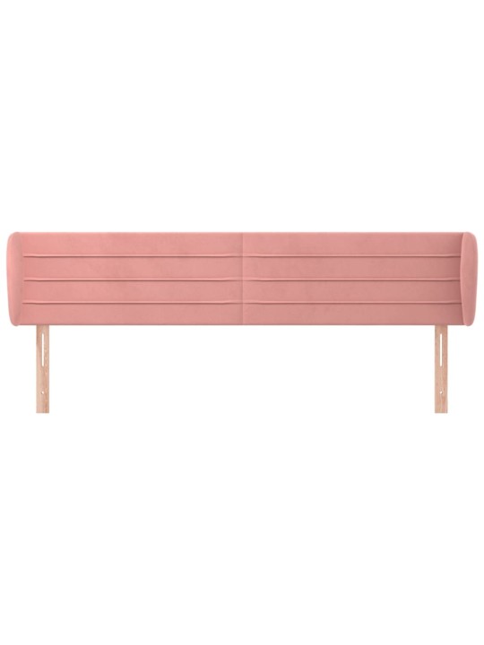 Voodipeats servadega, roosa, 183x23x78/88 cm, samet