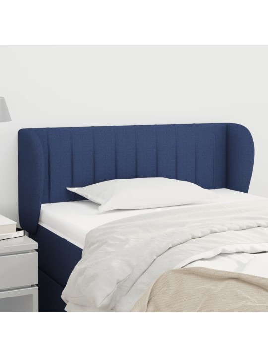 Voodipeats servadega, sinine, 93 x 23 x 78/88 cm, kangas