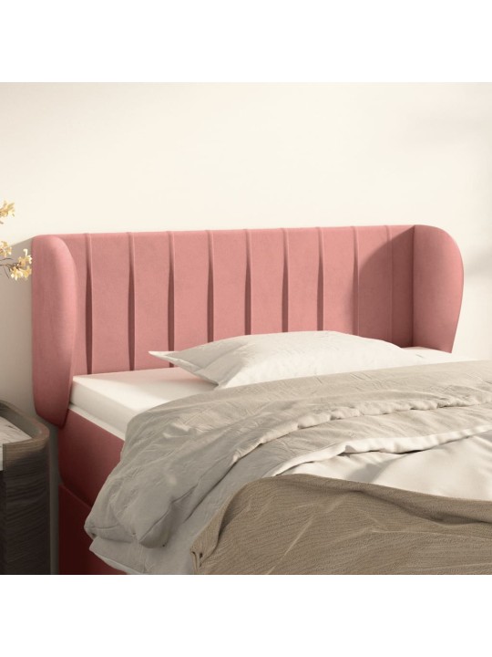 Voodipeats servadega, roosa, 83x23x78/88 cm, samet