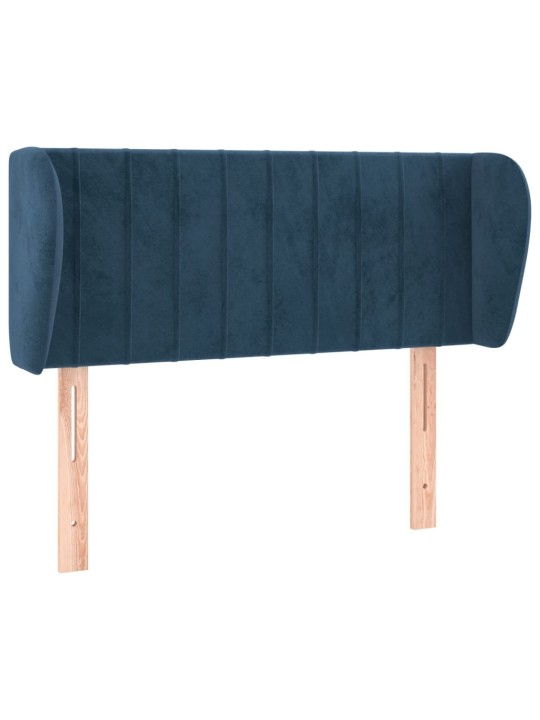 Voodipeats servadega, tumesinine, 93x23x78/88 cm, samet