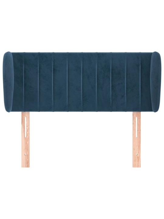 Voodipeats servadega, tumesinine, 93x23x78/88 cm, samet