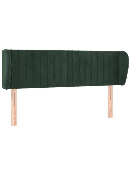Voodipeats servadega, tumeroheline, 147x23x78/88 cm, samet