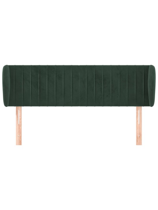 Voodipeats servadega, tumeroheline, 147x23x78/88 cm, samet