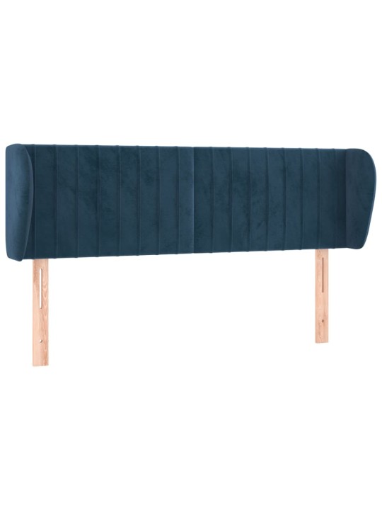 Voodipeats servadega, tumesinine, 147x23x78/88 cm, samet