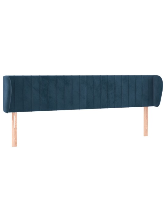 Voodipeats servadega, tumesinine, 163x23x78/88 cm, samet