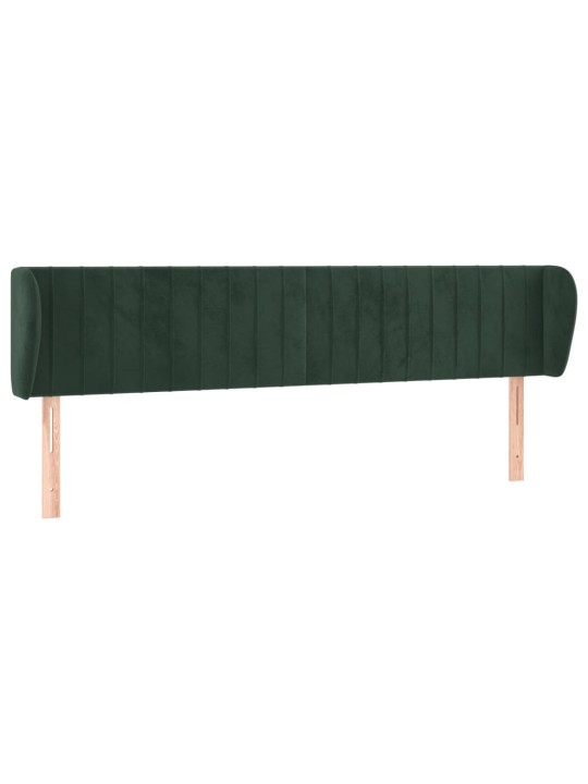 Voodipeats servadega, tumeroheline, 183x23x78/88 cm, samet