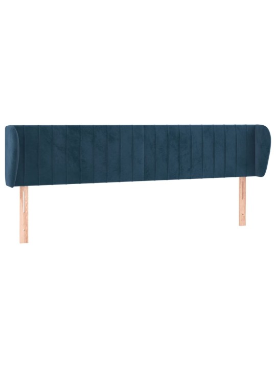 Voodipeats servadega, tumesinine, 183x23x78/88 cm, samet