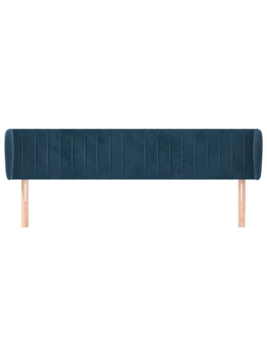 Voodipeats servadega, tumesinine, 183x23x78/88 cm, samet