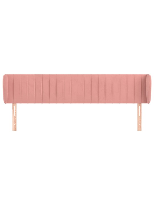 Voodipeats servadega, roosa, 183x23x78/88 cm, samet