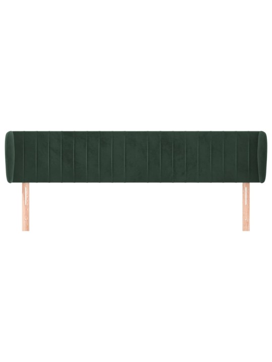 Voodipeats servadega, tumeroheline, 203x23x78/88 cm, samet