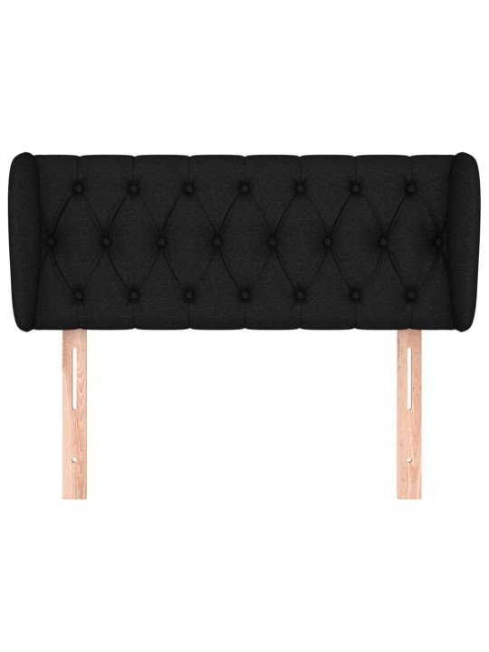 Voodipeats servadega, must, 103x23x78/88 cm, kangas