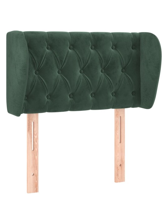 Voodipeats servadega, tumeroheline, 83x23x78/88 cm, samet