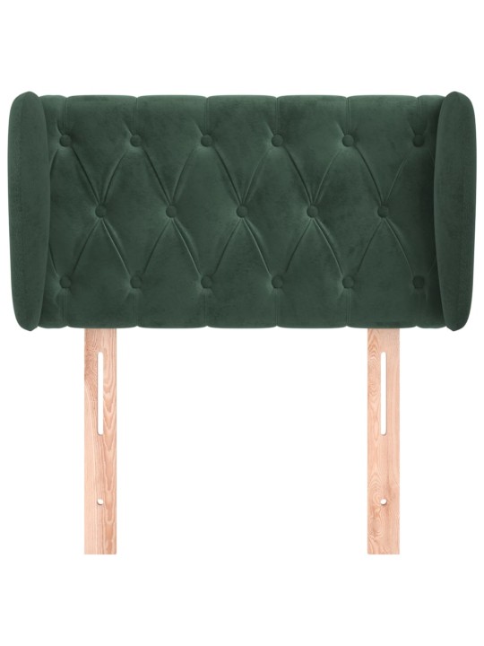 Voodipeats servadega, tumeroheline, 83x23x78/88 cm, samet