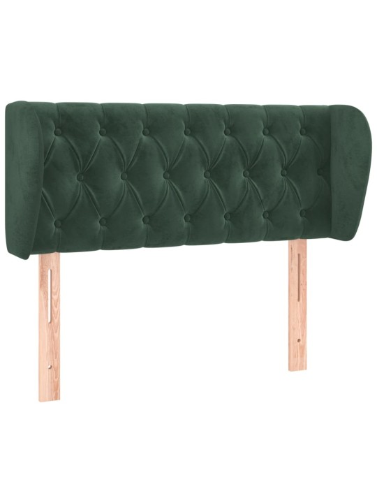 Voodipeats servadega, tumeroheline, 93x23x78/88 cm, samet