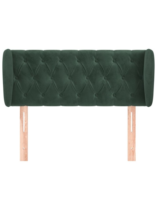 Voodipeats servadega, tumeroheline, 93x23x78/88 cm, samet