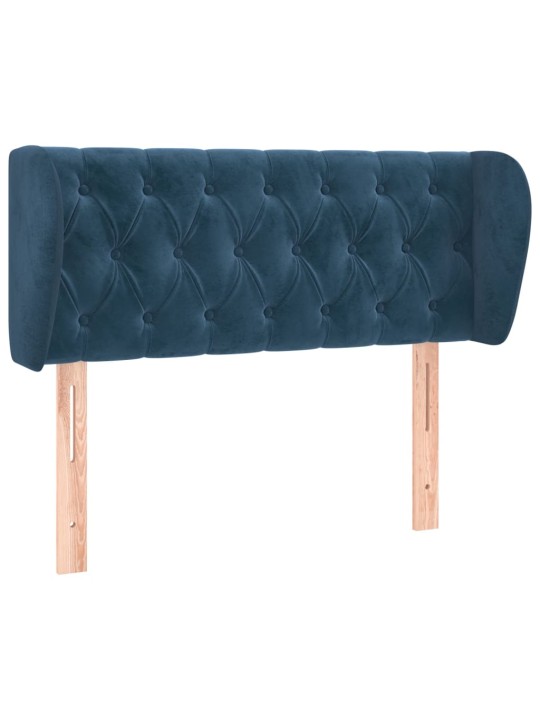Voodipeats servadega, tumesinine, 93x23x78/88 cm, samet