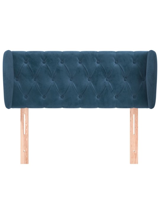 Voodipeats servadega, tumesinine, 93x23x78/88 cm, samet