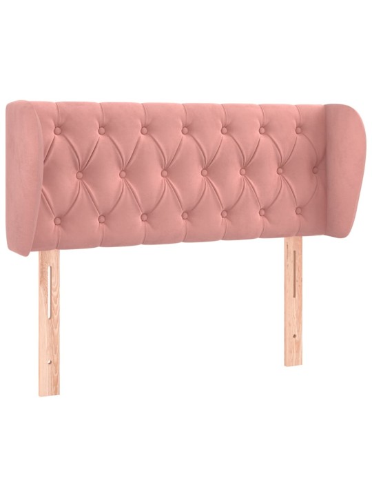Voodipeats servadega, roosa, 93x23x78/88 cm, samet
