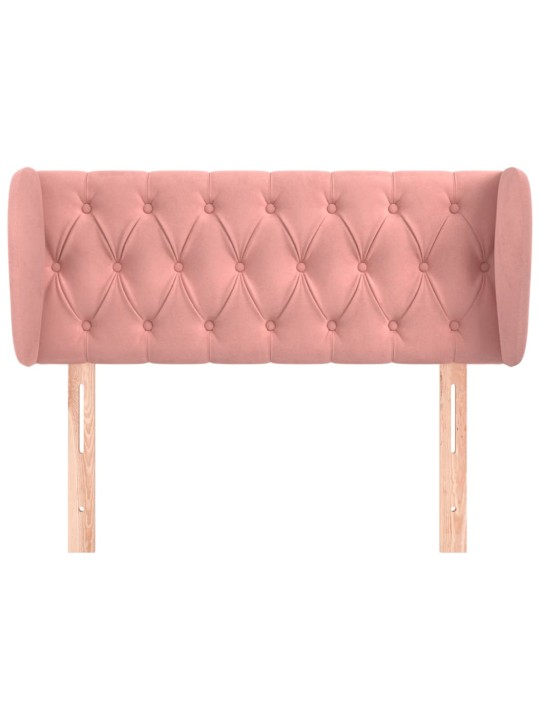Voodipeats servadega, roosa, 93x23x78/88 cm, samet