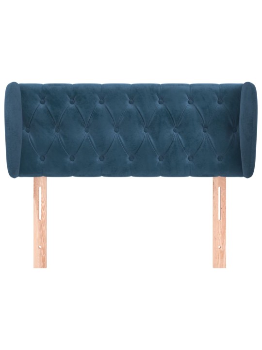 Voodipeats servadega, tumesinine, 103x23x78/88 cm, samet