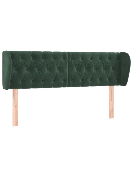 Voodipeats servadega, tumeroheline, 147x23x78/88 cm, samet