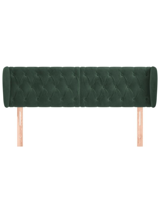 Voodipeats servadega, tumeroheline, 147x23x78/88 cm, samet