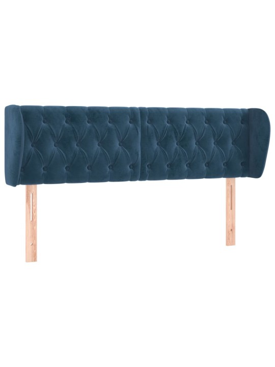 Voodipeats servadega, tumesinine, 147x23x78/88 cm, samet