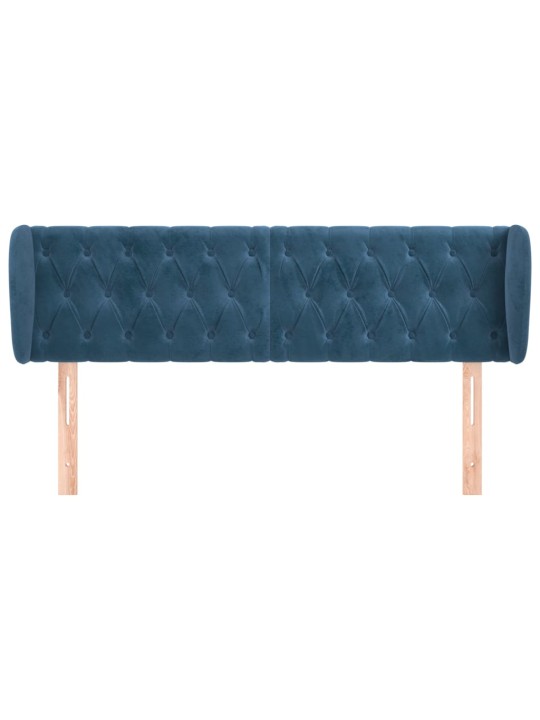 Voodipeats servadega, tumesinine, 147x23x78/88 cm, samet