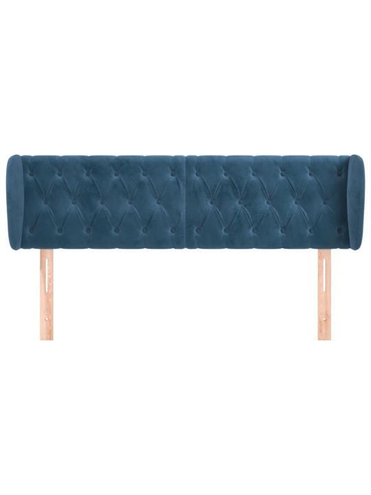 Voodipeats servadega, tumesinine, 163x23x78/88 cm, samet