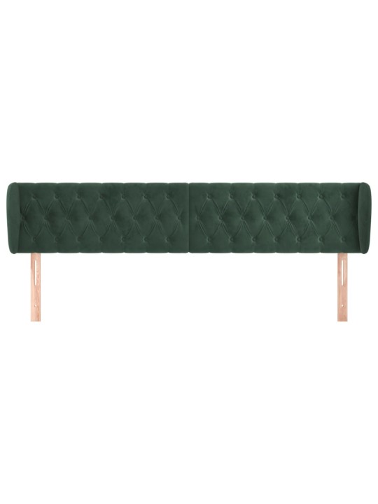 Voodipeats servadega, tumeroheline, 183x23x78/88 cm, samet