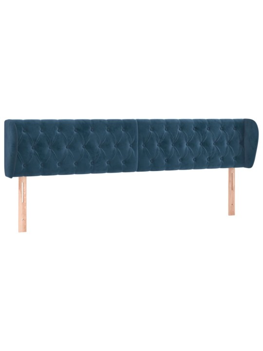 Voodipeats servadega, tumesinine, 183x23x78/88 cm, samet