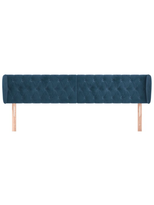 Voodipeats servadega, tumesinine, 183x23x78/88 cm, samet