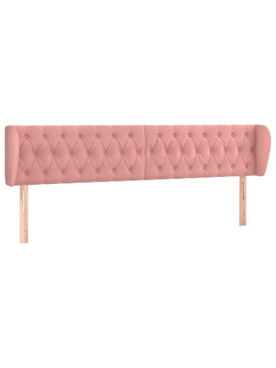 Voodipeats servadega, roosa, 183x23x78/88 cm, samet