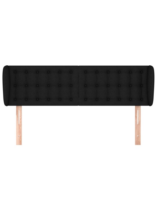 Voodipeats servadega, must, 147x23x78/88 cm, kangas