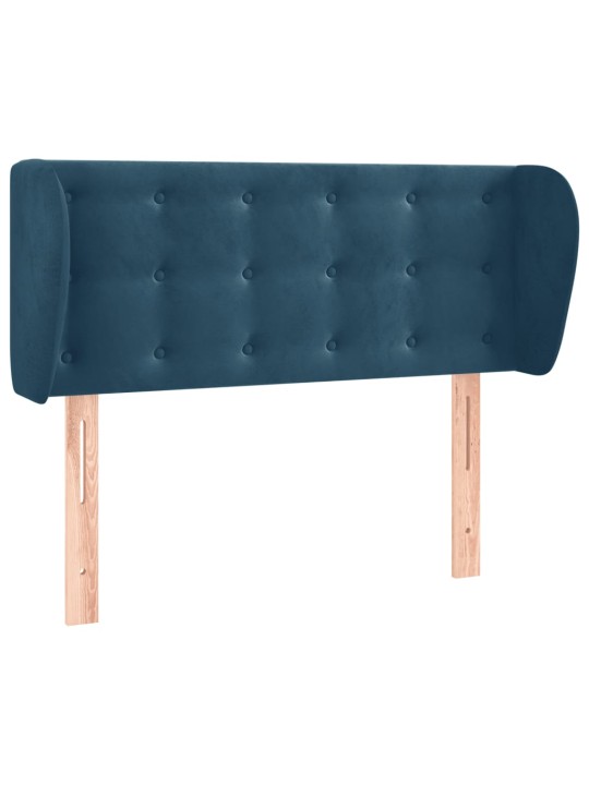 Voodipeats servadega, tumesinine, 93x23x78/88 cm, samet