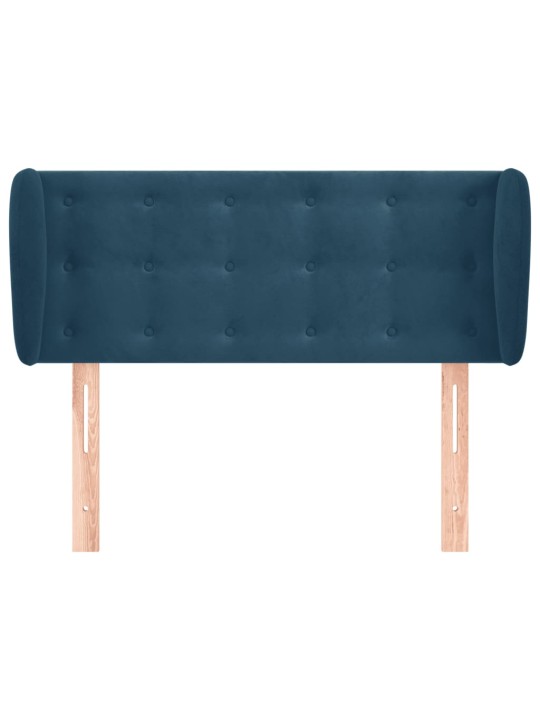 Voodipeats servadega, tumesinine, 93x23x78/88 cm, samet