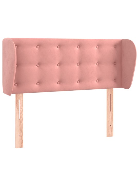 Voodipeats servadega, roosa, 93x23x78/88 cm, samet