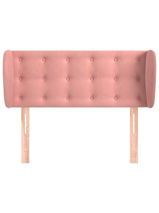 Voodipeats servadega, roosa, 93x23x78/88 cm, samet