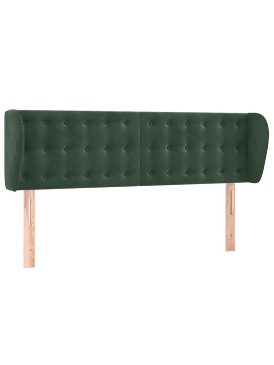 Voodipeats servadega, tumeroheline, 147x23x78/88 cm, samet