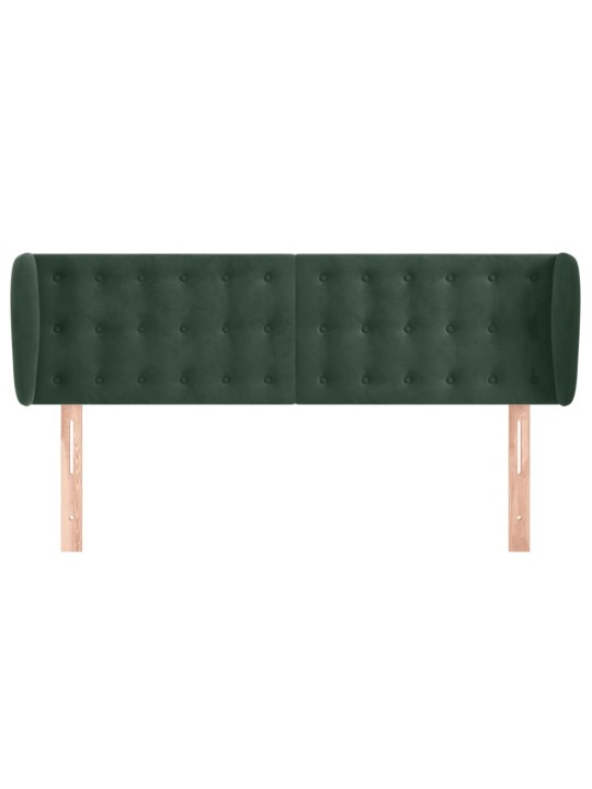 Voodipeats servadega, tumeroheline, 147x23x78/88 cm, samet