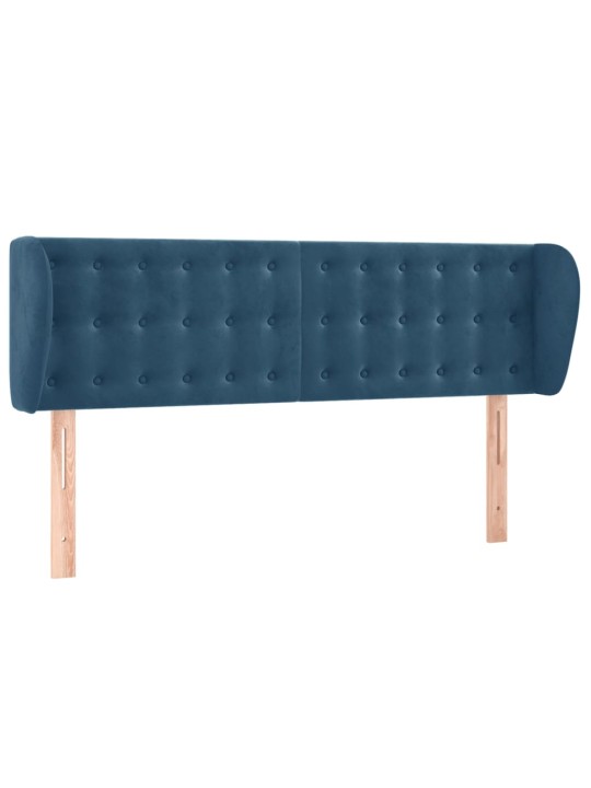 Voodipeats servadega, tumesinine, 147x23x78/88 cm, samet