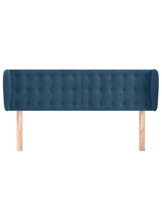 Voodipeats servadega, tumesinine, 147x23x78/88 cm, samet