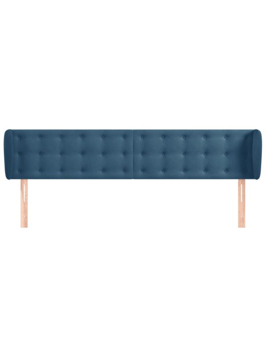 Voodipeats servadega, tumesinine, 163x23x78/88 cm, samet