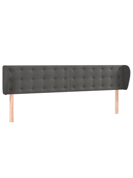 Voodipeats servadega, tumehall, 183x23x78/88 cm, samet