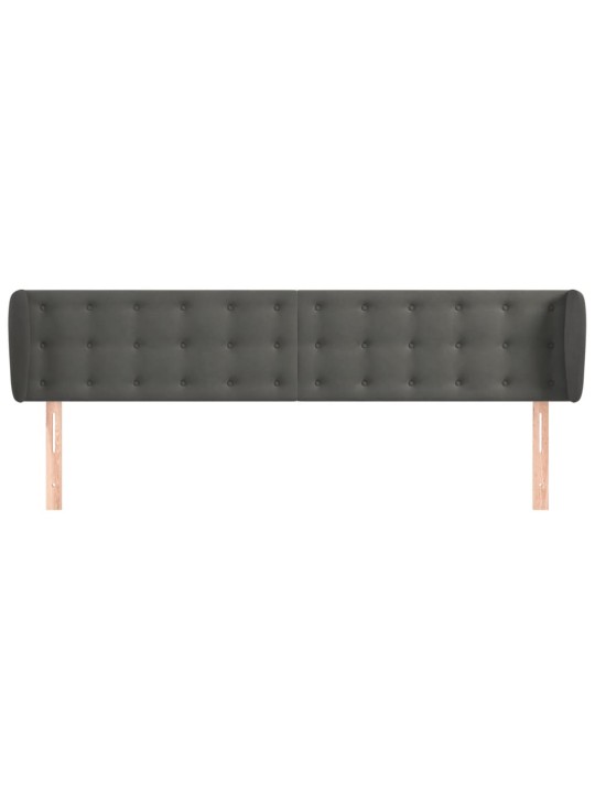 Voodipeats servadega, tumehall, 183x23x78/88 cm, samet