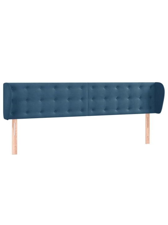 Voodipeats servadega, tumesinine, 183x23x78/88 cm, samet