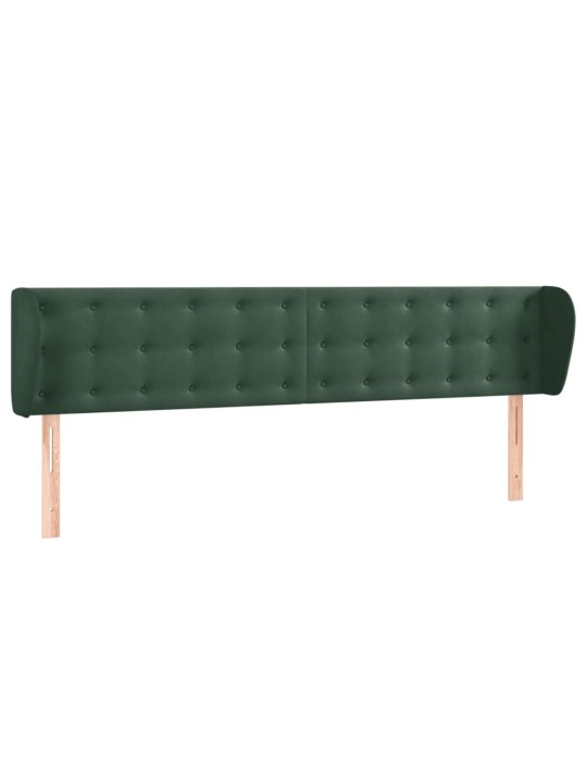 Voodipeats servadega, tumeroheline, 203x23x78/88 cm, samet