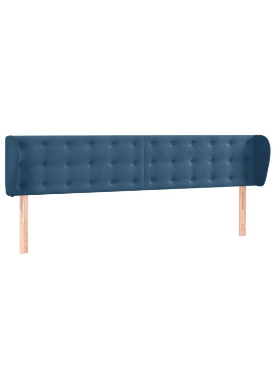Voodipeats servadega, tumesinine, 203x23x78/88 cm, samet
